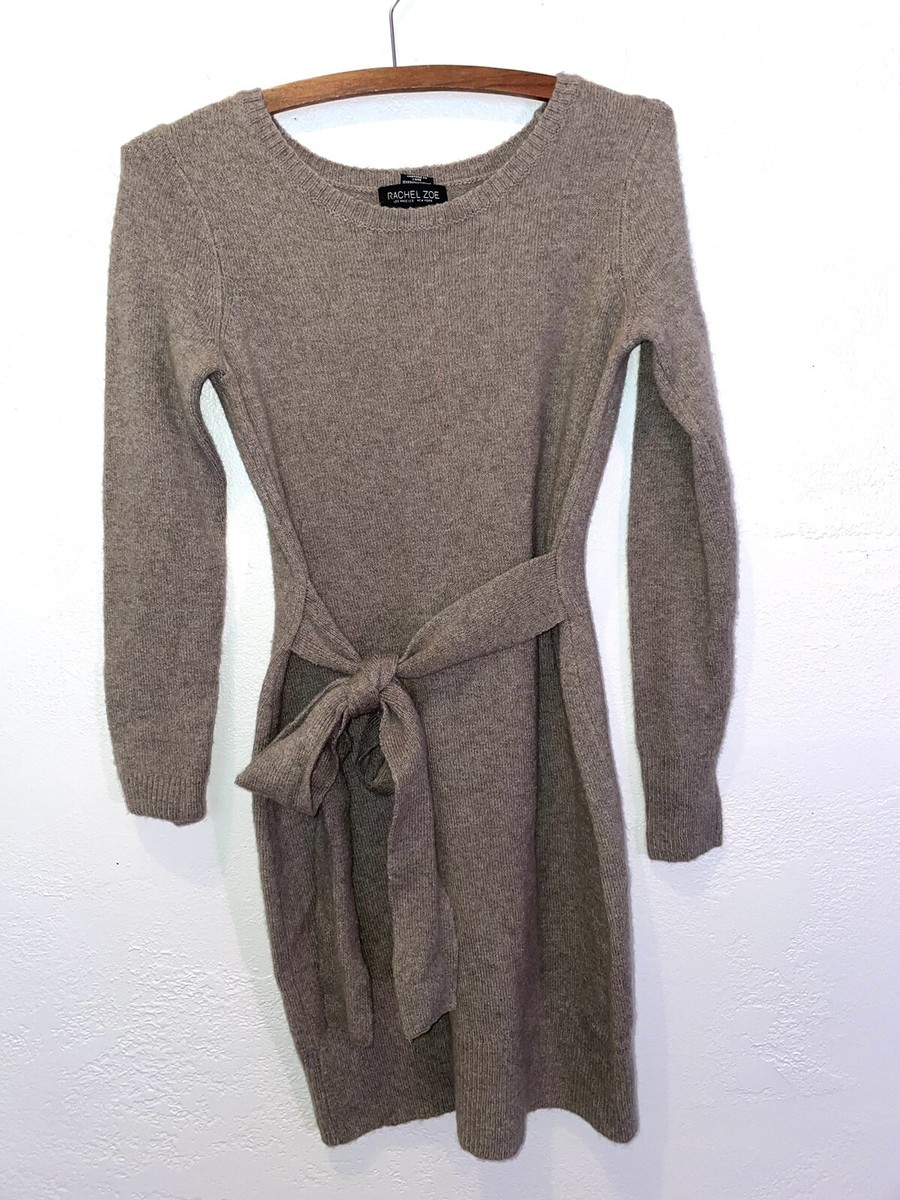 Midi Dress With New Look Tie Waist Maxi Knitted Dress In Oatmeal Rachel Zoe  Sweater Dress Xs Brown Taupe Wool Blend