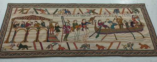 Vintage French King Harold Scene Home Decor Wall Hanging Tapestry 214x89 cm