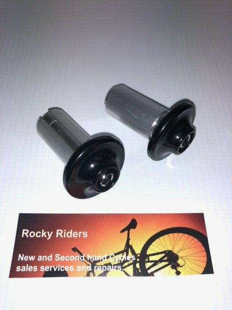 End Plugs Screw In Handle Bar Alloy Black Ends By ETC reduced