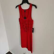 Express Womens Dress Red Bandage Bodycon Dress Women's Size S Solid