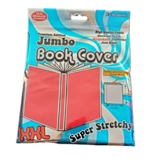 It's Academic Jumbo Oversized Book Cover Red Free Bookmarks Included Stretchy