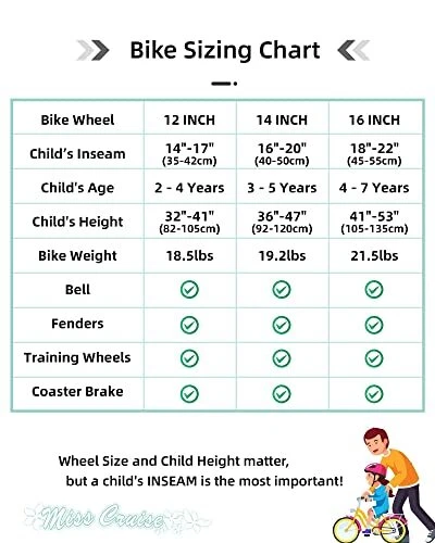 JOYSTAR 12 Inch Kids Bike with Training Wheels for Ages 2-4 Years Old Girls Bike - Image 4 of 4