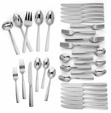 Lenox Talton 77-PC. Flatware Set Service for 12 Stainless 18/10 Shiny New Boxed
