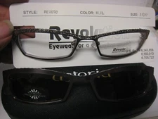 Revolution Eyeglass Frame W/ Magnet sun shade REV690 MLIL  51-17-135  w/case 