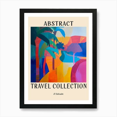 Abstract Travel Collection Poster E Framed Wall Art Poster Canvas Print Picture