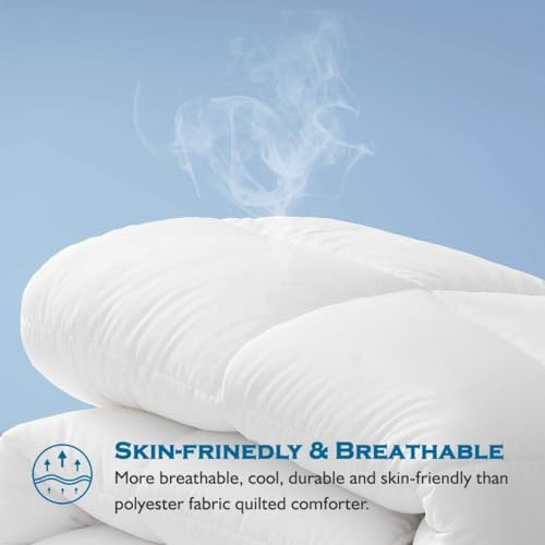 100% Cotton Cover Down Alternative Comforter Full Size, Ultra-Soft Duvet - Picture 8 of 8