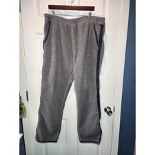 Vintage REI Mens XL Fleece Full Zip Leg Pants Made in USA Gray Hiking Warmup
