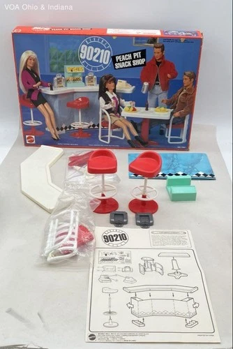 Vintage Mattel 90210 Peach Pit Snack Shop Playset Partial Set With Box 1992