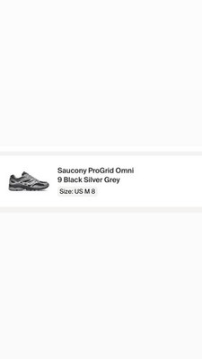 Saucony ProGrid Omni 9 Men's Athletic Sneakers Black Silver Gray