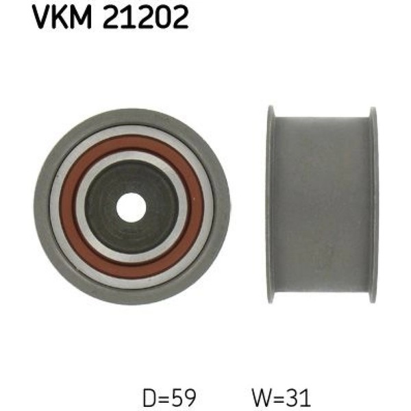 SKF VKM 21202 Umlenkrolle FüHrungsrolle Zahnriemen FüR Audi VW Skoda A4 B5 C5-image