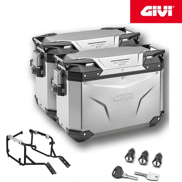 Givi Outback Seitenkoffer 48/37 + Halterungen Triumph Tiger Explorer 1200 2012-image