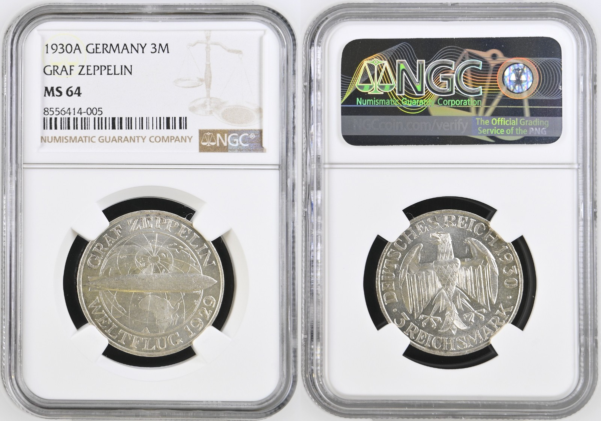 1930-A, Germany (Weimar). Beautiful Silver 3 Mark 