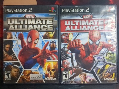  Marvel Ultimate Alliance 1 & 2 (PS2 PlayStation 2) - Both Tested And Working!!