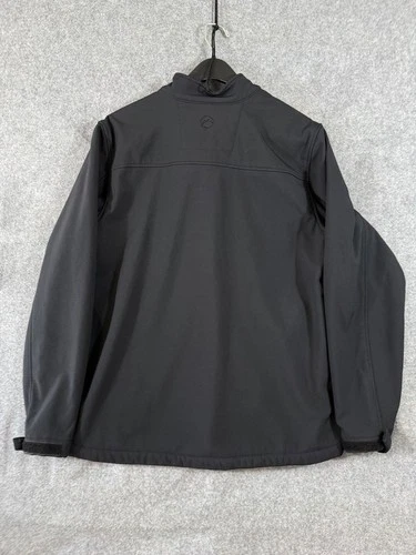 Magellan Softshell Jacket Mens M Black Fleece Lined Classic Fit Full Zip Stretch image 11