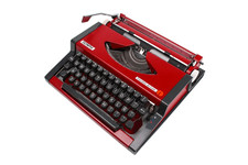 Olympia Traveller Cherry Red Vintage Manual Typewriter, Restored thumbnail