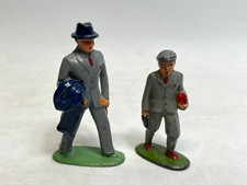 Vintage Barclay Manoil Businessman  School Boy railroad train figures