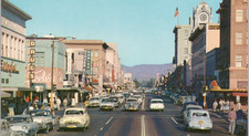Postcard Santa Ana CA Fourth St Showing Steeles Covergirl Vtg Autos and People