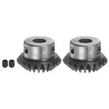 2 x Bevel Gears 1.5M 20 Teeth 10mm Shaft Hole Tapered Bevel Pinion Gear