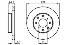 2x Bremsscheibe belüftet 0 986 478 203 BOSCH für HONDA ROVER