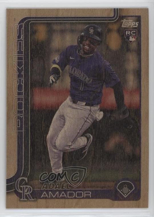 2025 Topps Series 1 Wood 3/25 Adael Amador #191 Rookie RC 10yf