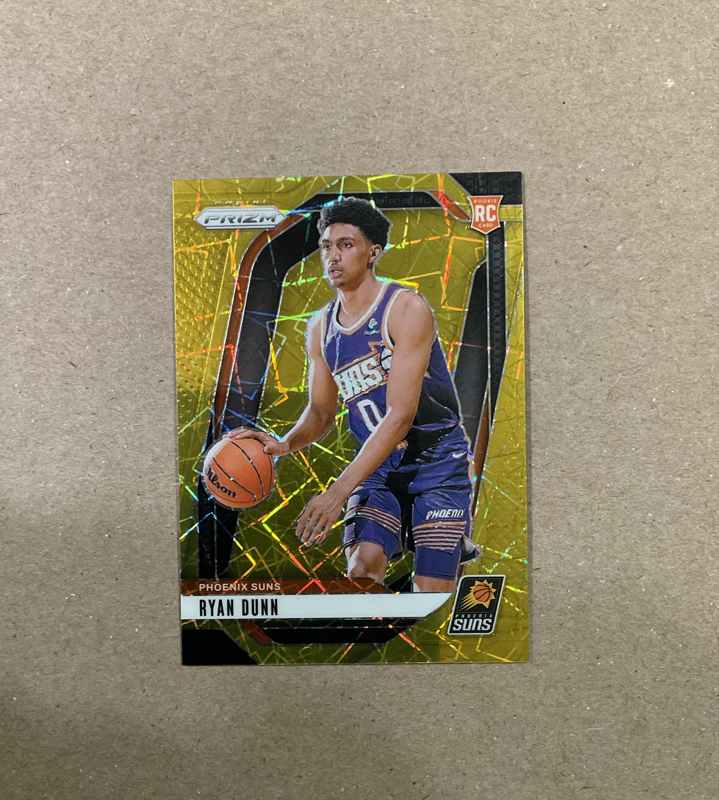 2024-25 Panini Prizm - Ryan Dunn #258 Gold Lazer Prizm 10/10 (RC) Suns Rookie