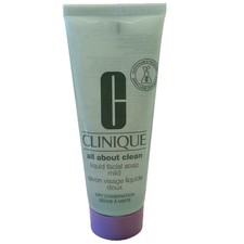 CLINIQUE All About Clean Liquid Facial Soap MILD Dry Combination 2.5 oz Tube NEW