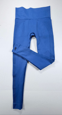 SET Active Sculptflex Leggings Blue Seamless High Rise Size Small Workout EUC