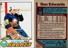 1977-78 Topps Hockey Card #201 Don Edwards Buffalo Sabres