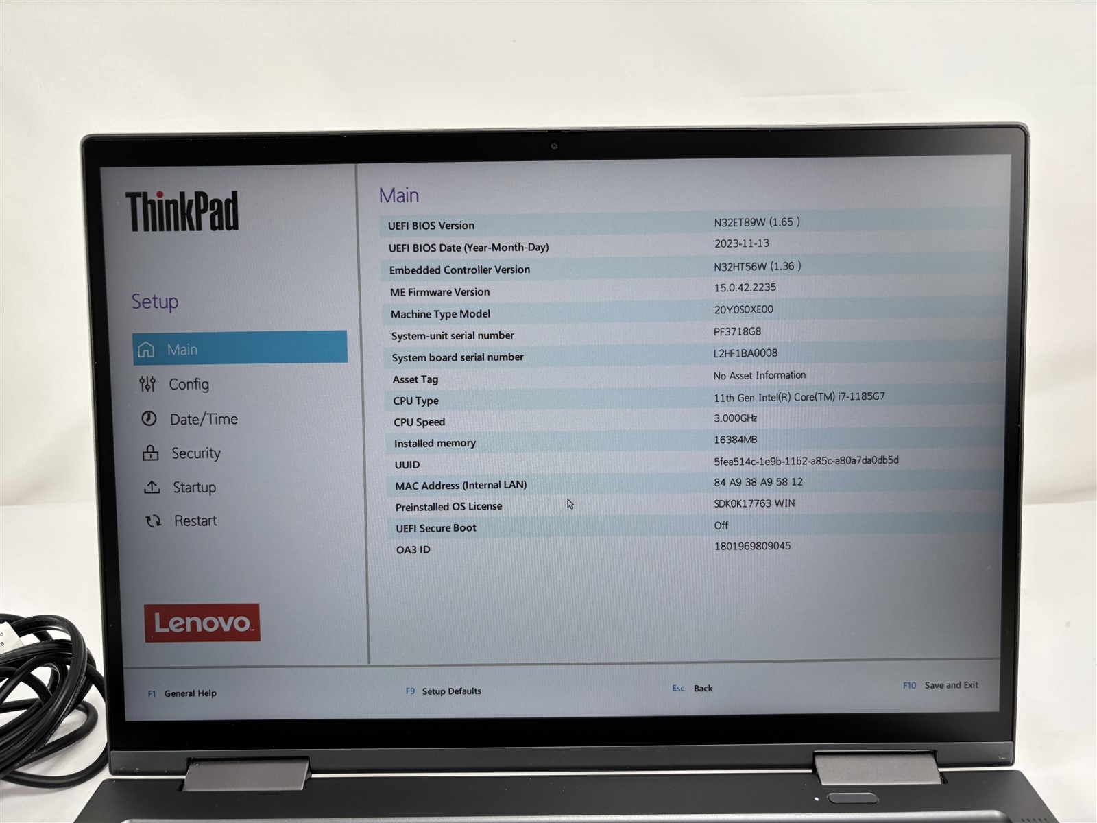 Lenovo ThinkPad X1 Yoga 6th Gen 20XY/20Y0, 14-Inch Laptop, with Intel Core i7-1185G7, No OS