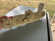 Old Cherub pediment Hanging Wall Plaque Over Door / Bed Crown