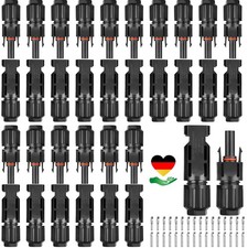 20-200Paar Solarstecker f&uuml;r Solar Stecker Kupplung Buchse Kabel 2,5/4/6mm&sup2;