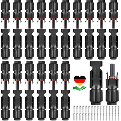 20-200Paar Solarstecker für Solar Stecker Kupplung Buchse Kabel 2,5/4/6mm²