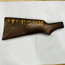 Vintage Wwii Remington Stenciled Wooden Butt Stock U.s. Military Navy Read