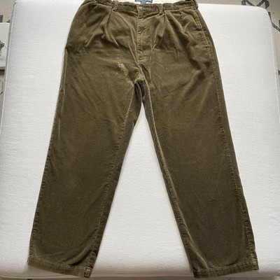 Vintage Polo Ralph Lauren Corduroy Pants Mens 34x29 Olive Andrew