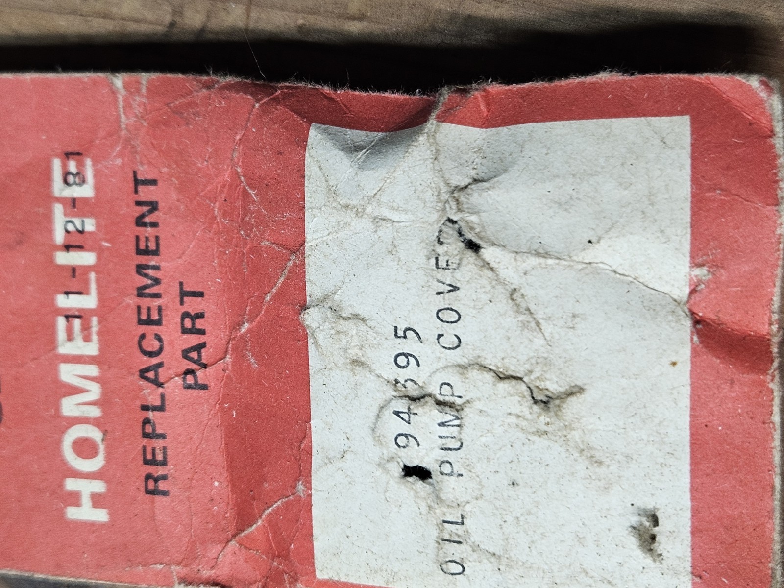 NOS Homelite Oil Pump Cover Replacement Part 94395