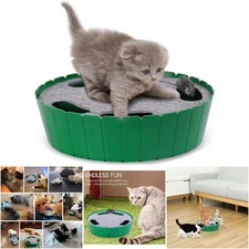 Interactive Electronic Cat Toy Mouse Automatic Teaser Hide Seek Green