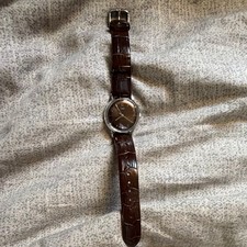 Timex Unisex Analog Dress Watch Brown Dial Si...