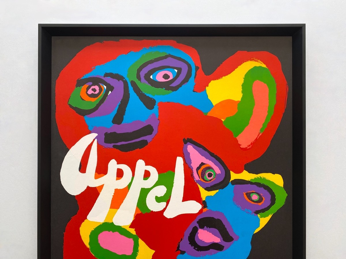 KAREL APPEL RARE 1977 MCM LITHOGRAPH PRINT FRAMED PALM SPRINGS