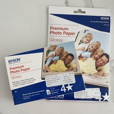 Epson Borderless 100 sheets 4x6 20 sheets 5x7 Premium Glossy Photo Paper NEW