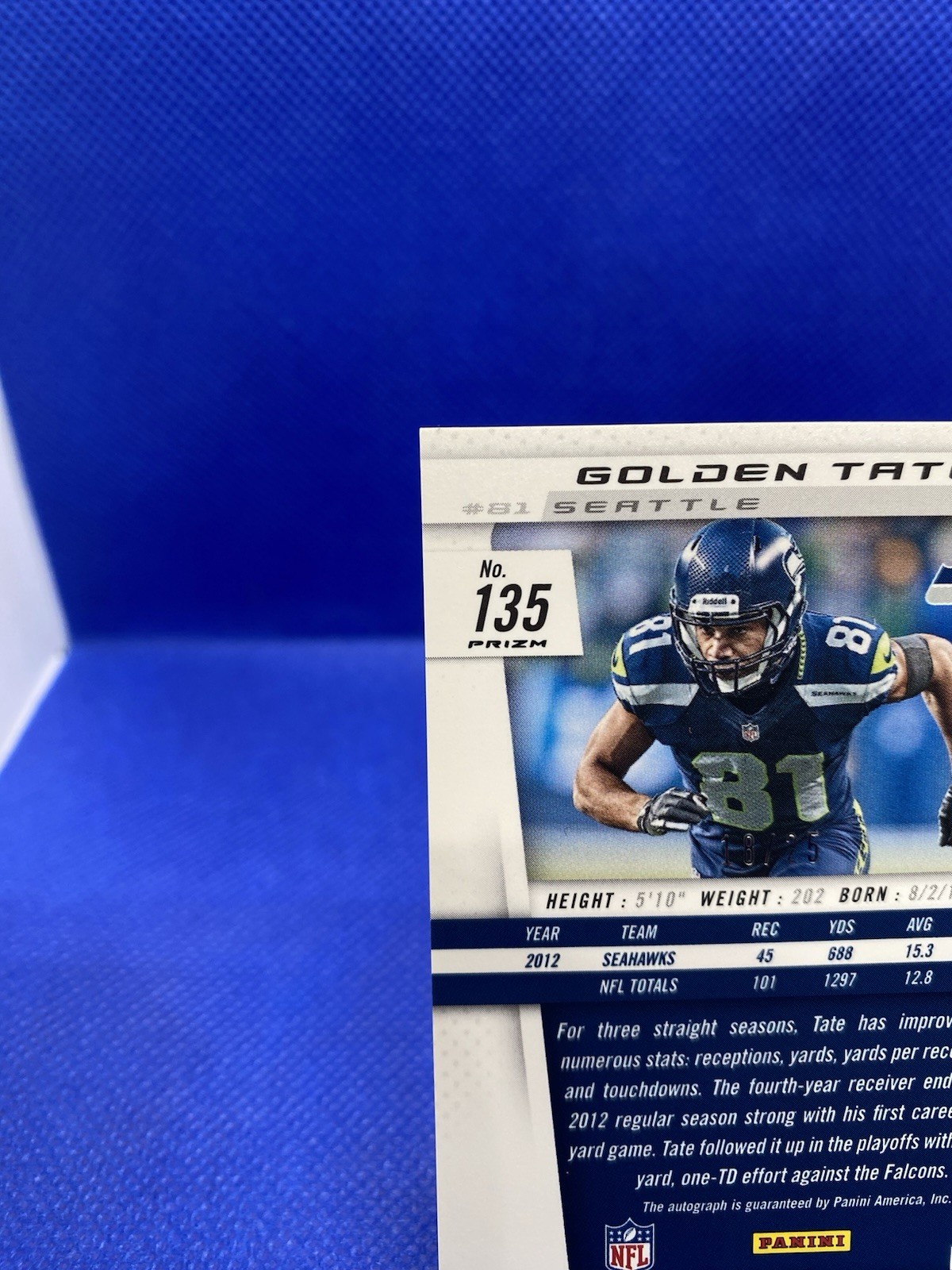2013 Panini Prizm Golden Tate Auto Black Ssp #d /25 #135 Seahawks Autograph 🔥 view 7