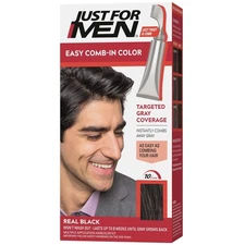 Just For Men Easy Comb-In Color Mens 1 Count (Pack of 1), Real Black A-55 