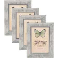 5x7 Picture Frames Set of 4 Rustic Photo Frame with HD Plastic Cover for Wall...