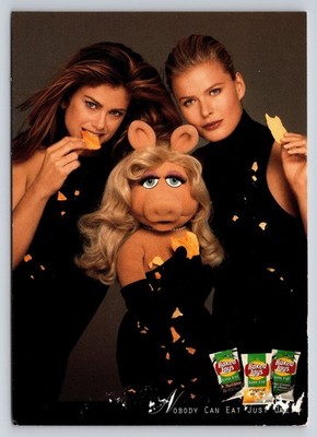 1997 Miss Piggy Baked Lays Snack Advertising Postcard Max Racks hot girls
