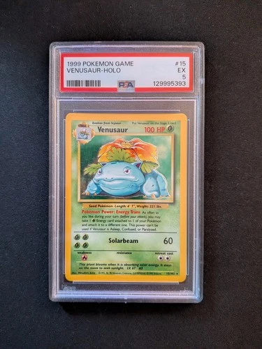 Venusaur 1999 Pokemon TCG Base Set Holo Rare PSA 5 Card