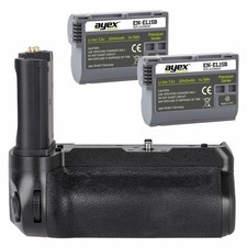 impugnatura batteria ayex per Nikon D80 D90 come MB-D80 + 2x batterie EN-EL3e