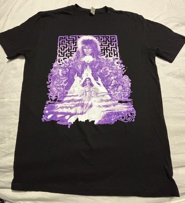 Labyrinth Shirt Mens Medium Black Jareth Goblin King Sarah Movie Graphic Tee
