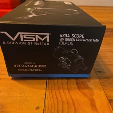 VISM ECO MOD2 Scope 4x34 UTR w/ NAV Lights & Laser QR Hunting Sight Scope BLK