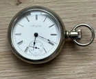 VINTAGE c 1898 ELGIN ORE SILVER 15 JEWEL GRADE 141 POCKET WATCH - TICKING