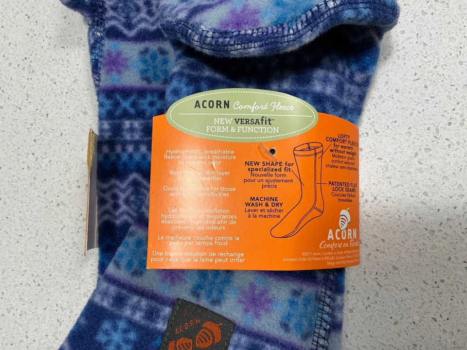 Calcetines Acorn Comfort Fleece Versa Fit Azul Talla s/M Mujer’s Nuevo Púrpura Foto 2 de 4