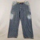 Phat Farm Jeans Mens 40x33 Blue Carpenter Loose Fit Baggy 90's Retro FLAW